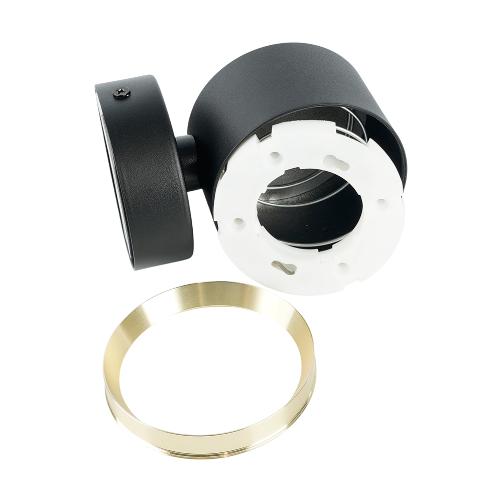 Светильник  настенный Feron HL4598  Barrel DUET 12W, 230V,GX53, черный + золото IP20
