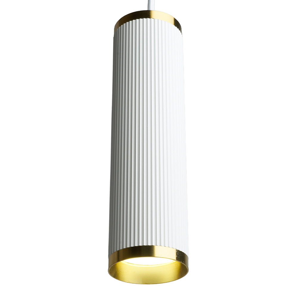 Светильник потолочный Feron ML1908 Barrel GATSBY levitation на подвесе MR16 35W, 230V, белый, античное золото 55*200