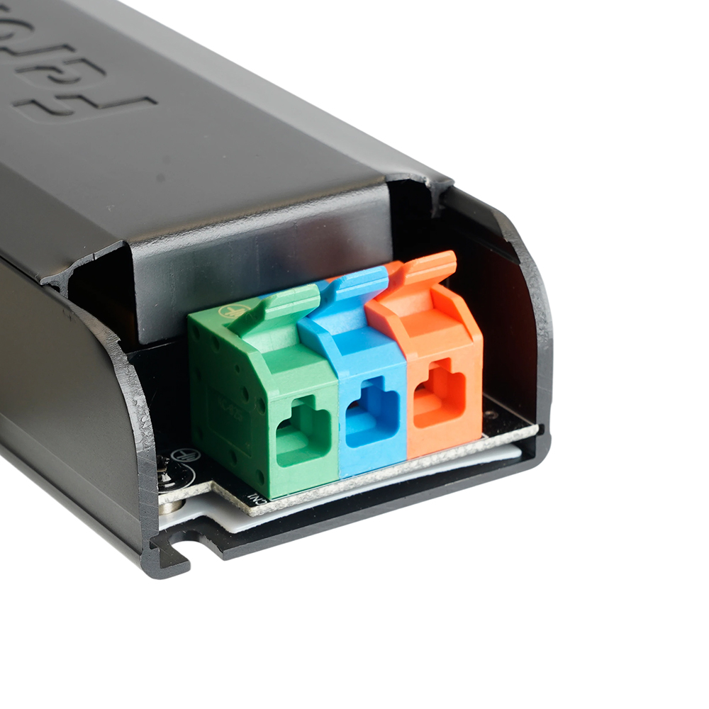 Трансформатор электронный для светодиодной ленты с плавным пуском и диммированием 100W 24V IP20, клипсы, LB004