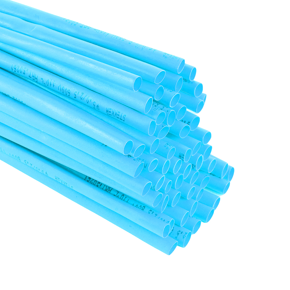 Термоусадочная трубка STEKKER 4,0/2,0 мм, длина 100 см., усадка 2:1, синий HST-420-100BL