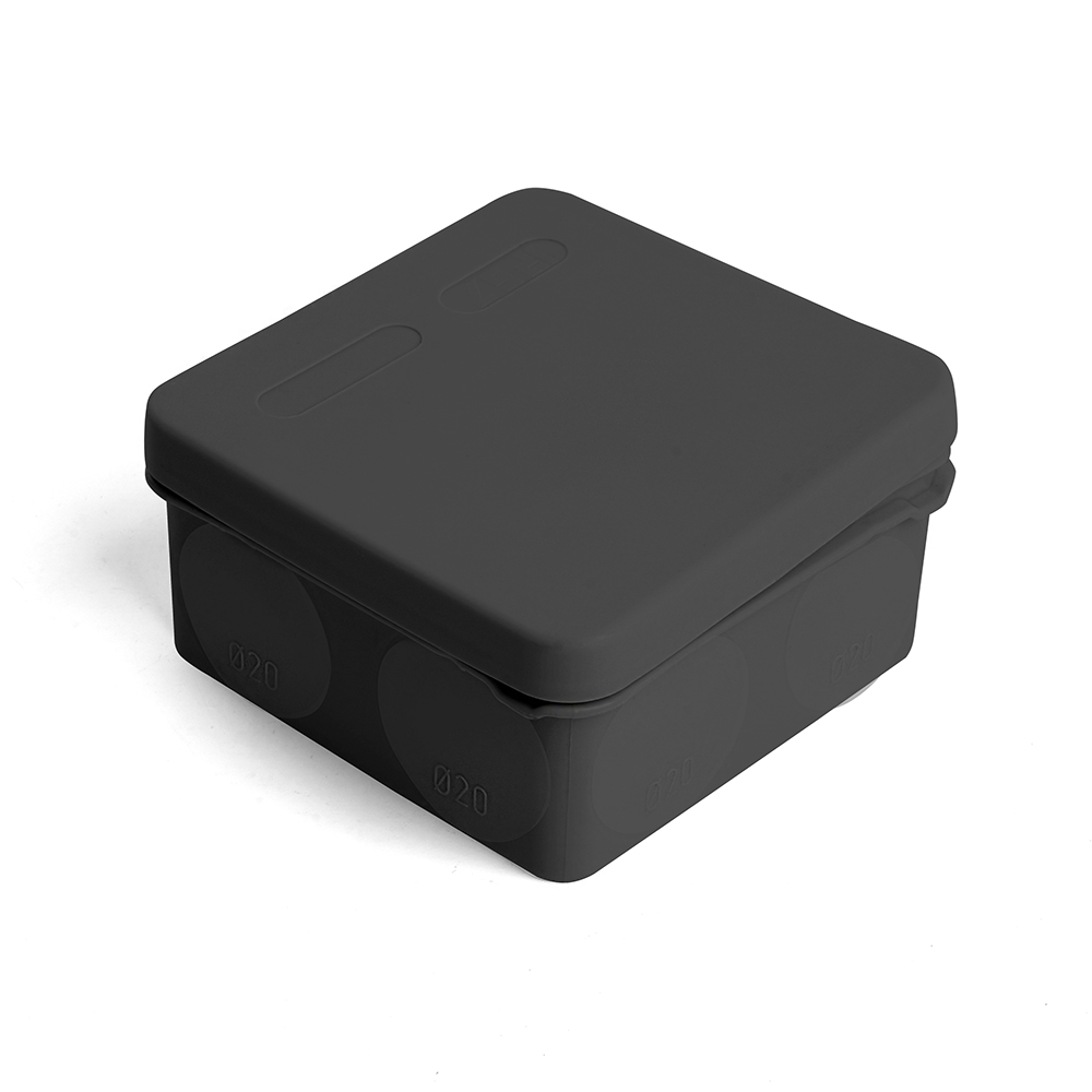 Коробка разветвительная 2х компонентная HF EBX40-48-67, 80*80*40мм, 8 вводов, IP67, черная (GE42435-05)