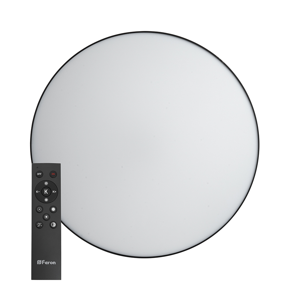 Светодиодный управляемый светильник Feron AL6200 “Simple matte” тарелка 60W 3000К-6500K черный