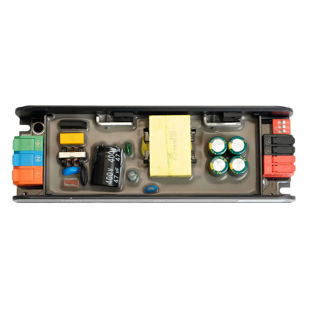 Трансформатор электронный для светодиодной ленты с плавным пуском и диммированием 100W 24V IP20, клипсы, LB004