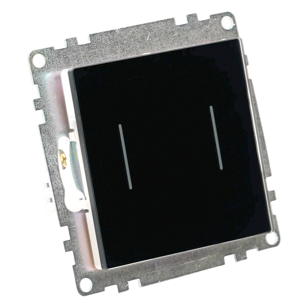 Выключатель 2-клавишный сенсорный (механизм) 250В, 5А, серия Катрин, черный