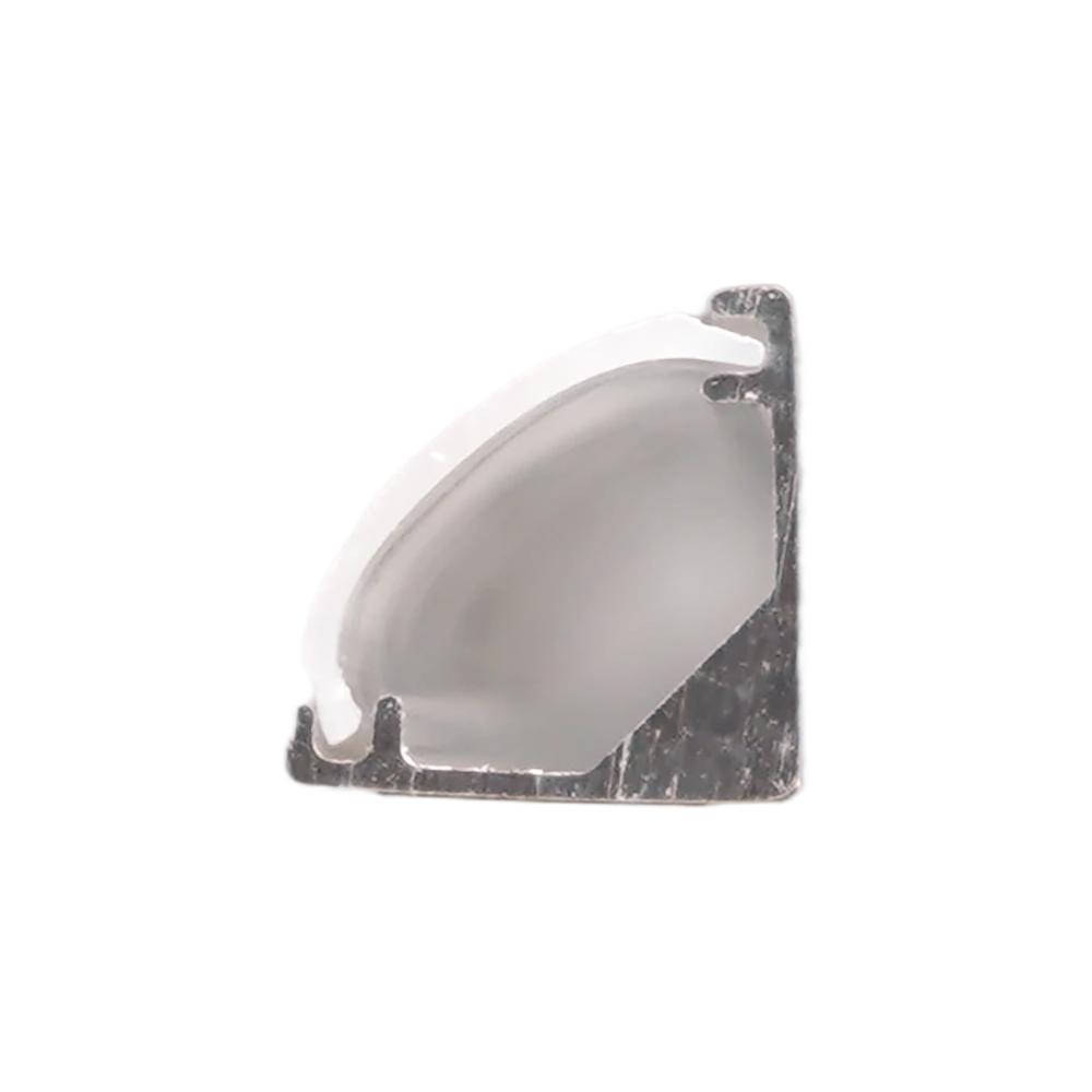 Профиль алюминиевый "угловой круглый 7.9*7.9мм", серебро, CAB240 (в комплекте с матовым экраном, 2 заглушками, 4 крепежами) FERON