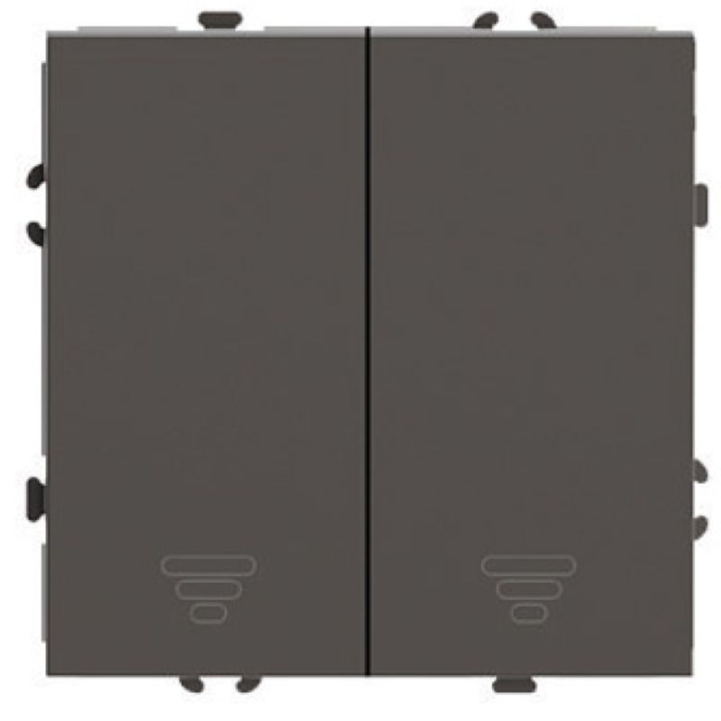 Выключатель 2-клавишный самовозвратный (механизм), STEKKER. 250В, 10А, серия Эмили, RSW10-5113-09, антрацит, soft touch