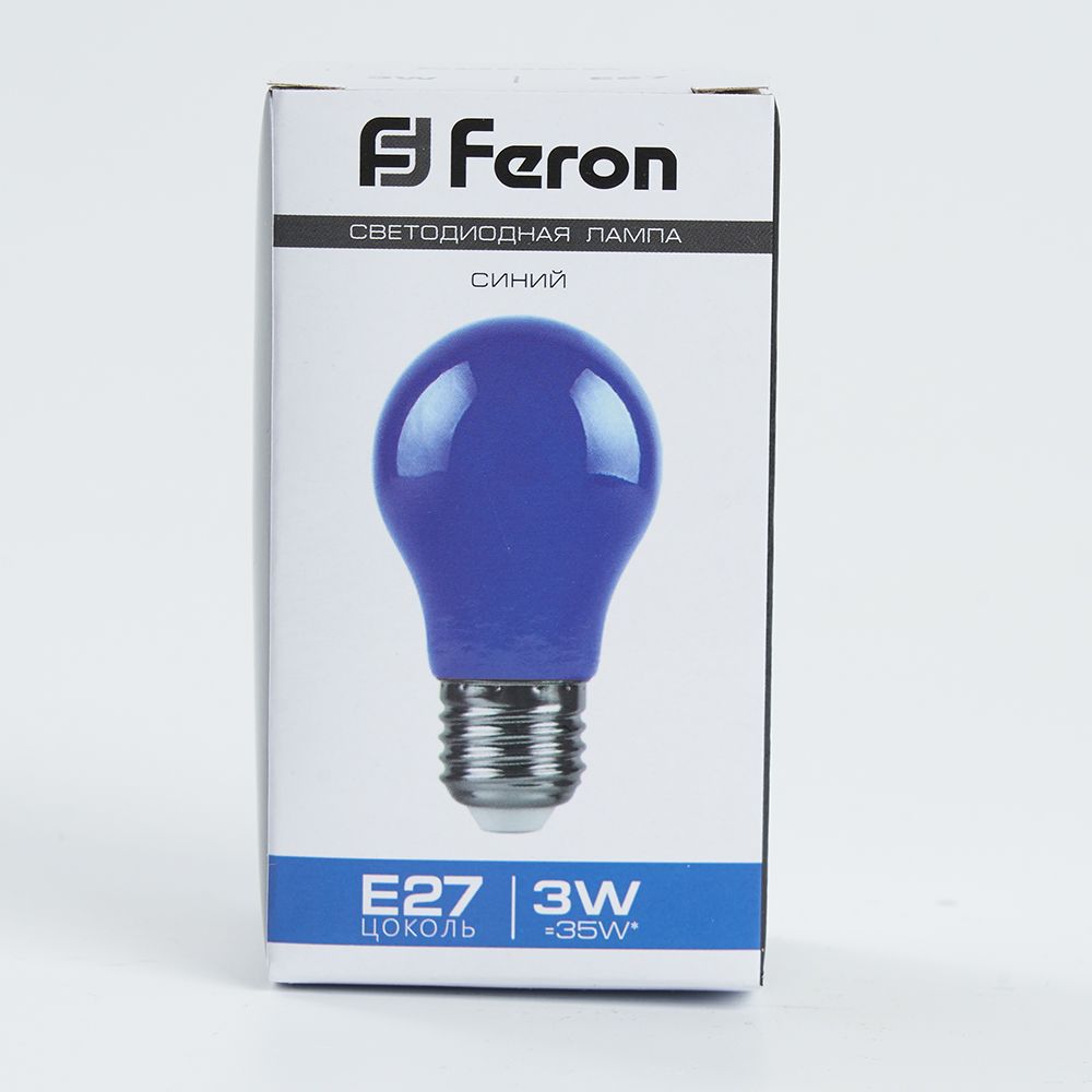 Лампа светодиодная Feron LB-375 E27 3W 230V синий