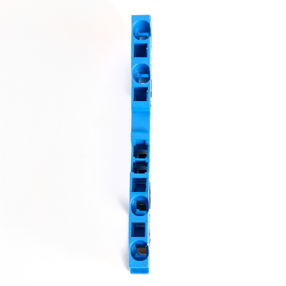 Зажим пружинный, 4-проводной проходной ЗНИ - 2,5 (JXB ST 2,5), синий STEKKER