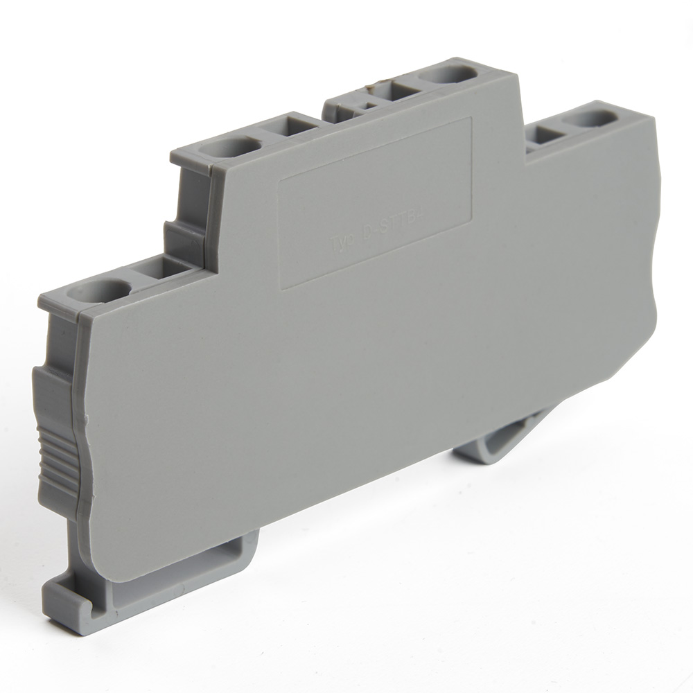 LD563-1-40 Торцевая заглушка для ЗНИ LD555 4 мм²  (JXB ST 4), серый STEKKER