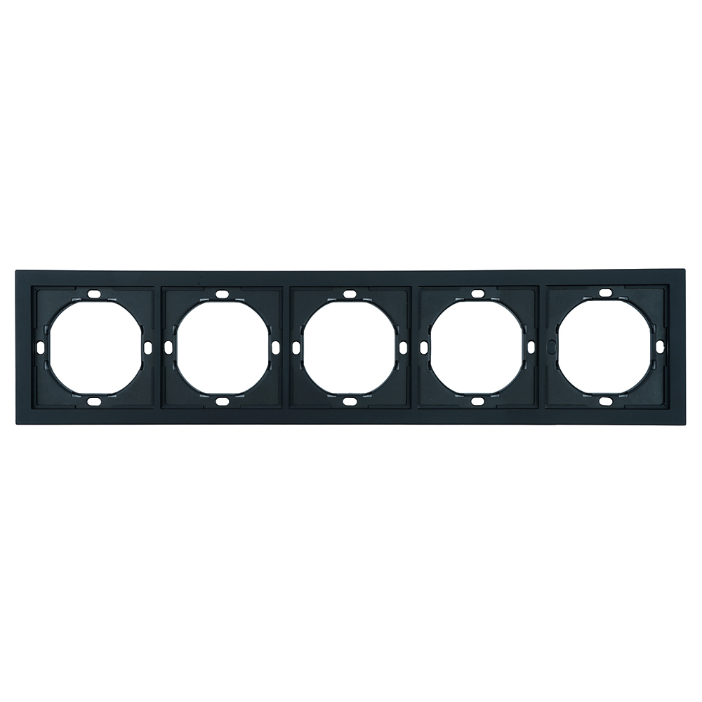 Рамка 5-местная, STEKKER, серия Мия, PFR00-3005-05, черный бархат от компании Stekker