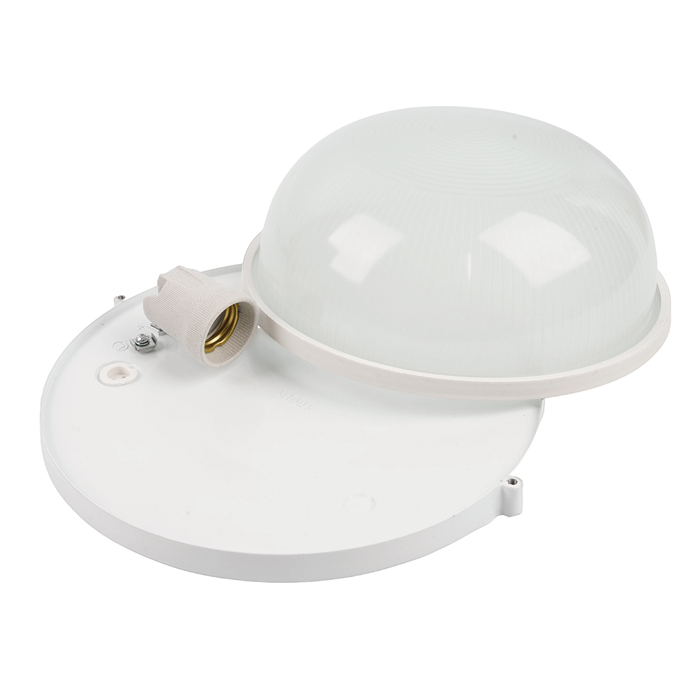 Светильник НБП 03-100-001 255х240х108мм, E27 max 100 Вт, алюм., стекло, IP54, белый