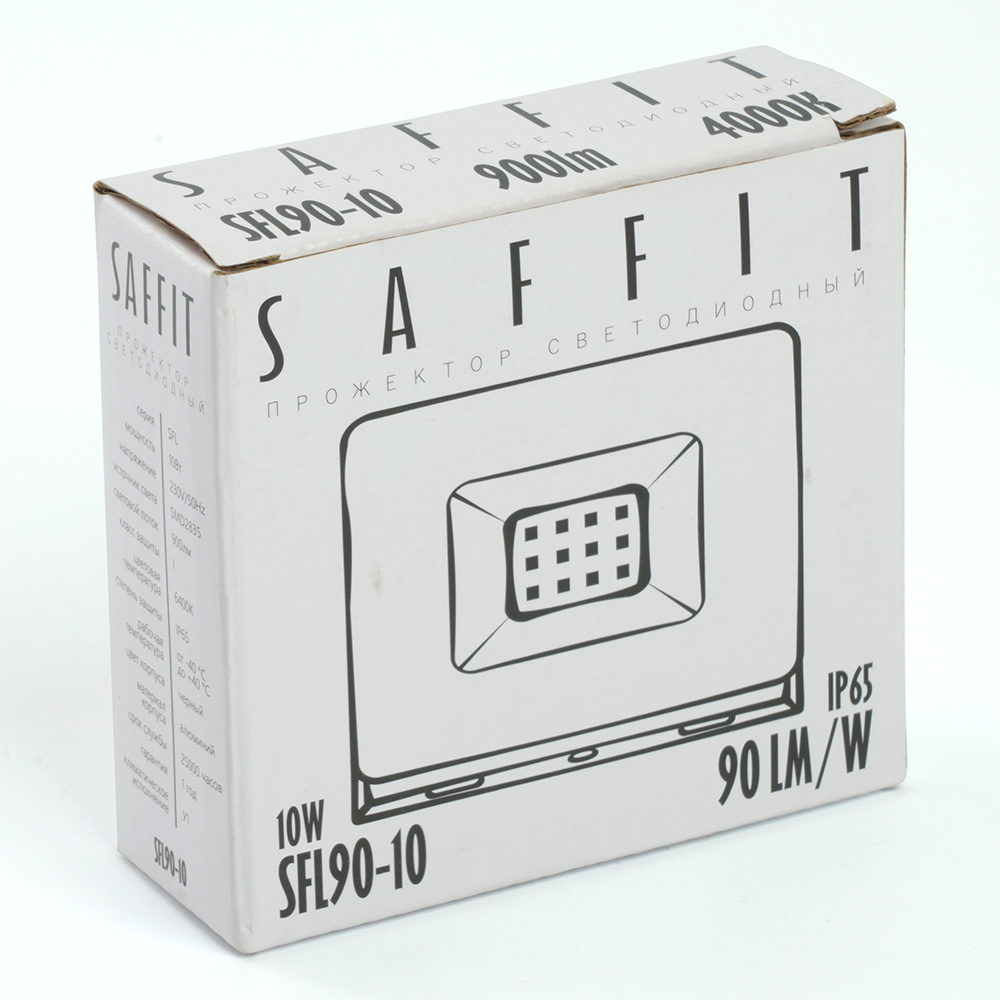 Светодиодный прожектор SAFFIT SFL90-10 IP65 10W 4000K черный
