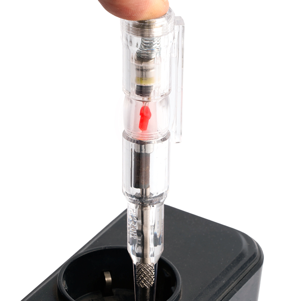 TST500-4 Тестер напряжения контактный/бесконтактный до 500 В, прозрачный (батарейки в комплекте)