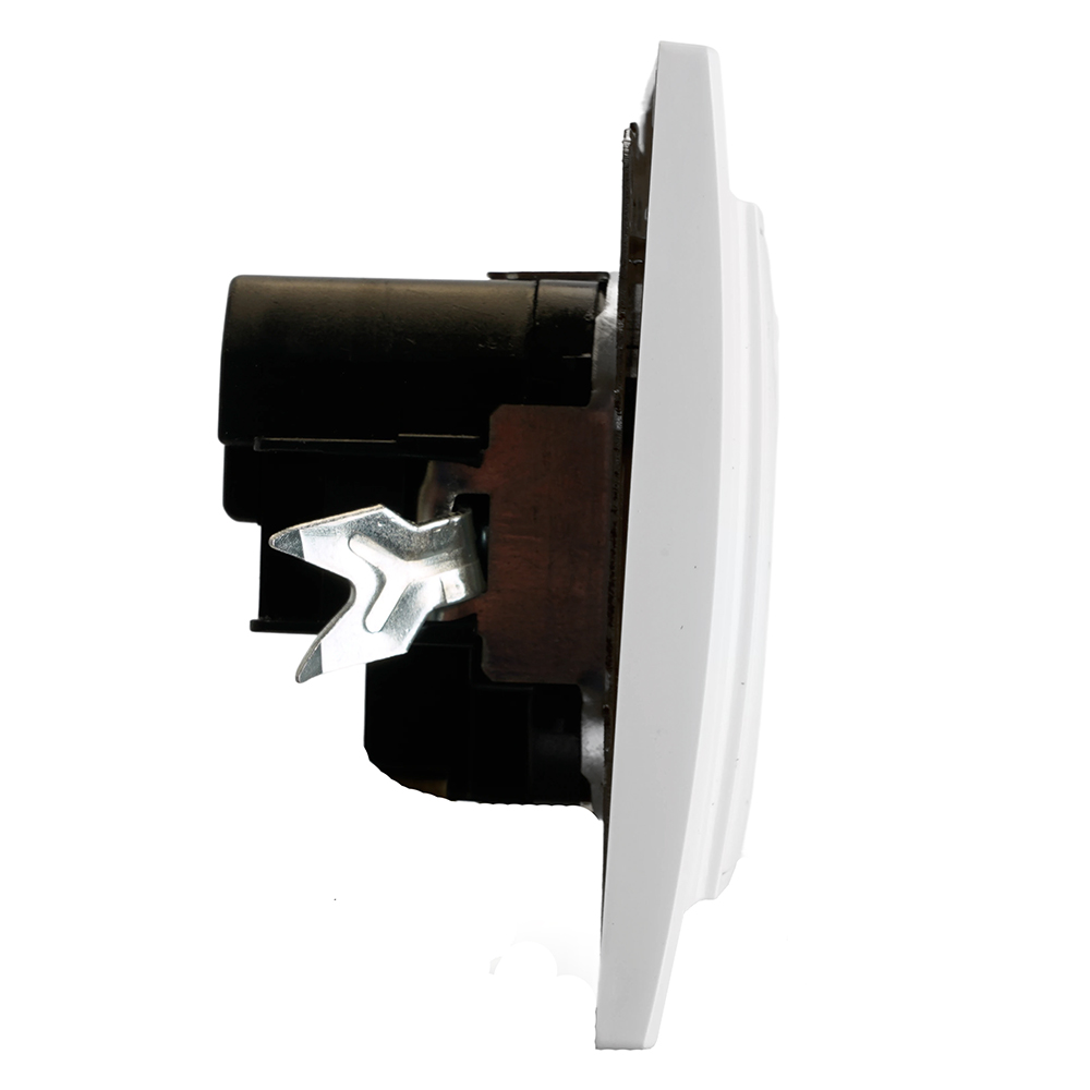 Розетка 1-местная STEKKER, PST16-9016-01, 250В, 2.1А с USB+ type C, серия Эрна, белый