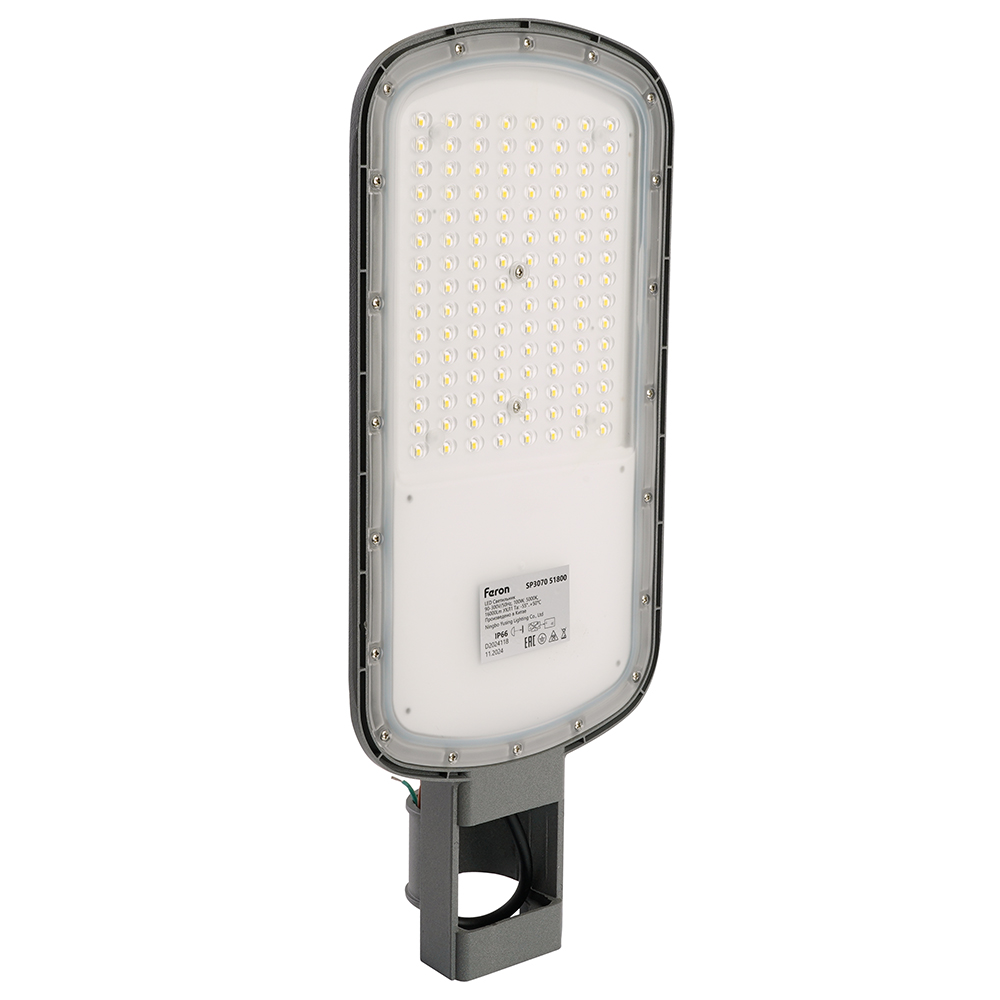 Светодиодный уличный консольный светильник Feron SP3070 100W 5000K AC90-300V, серый