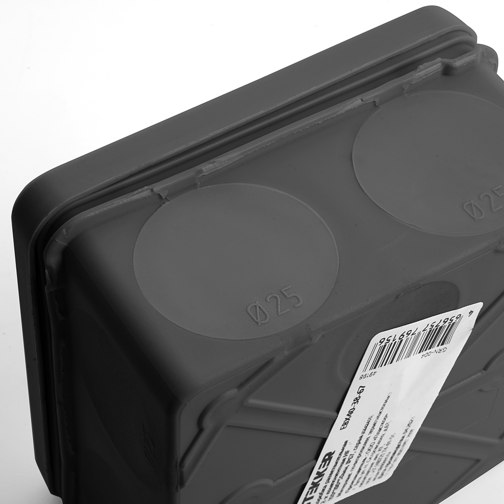 Коробка разветвительная 2х компонентная HF EBX40-38-67 100*100*50мм,8 вводов,IP67,черная(GE42455-05)