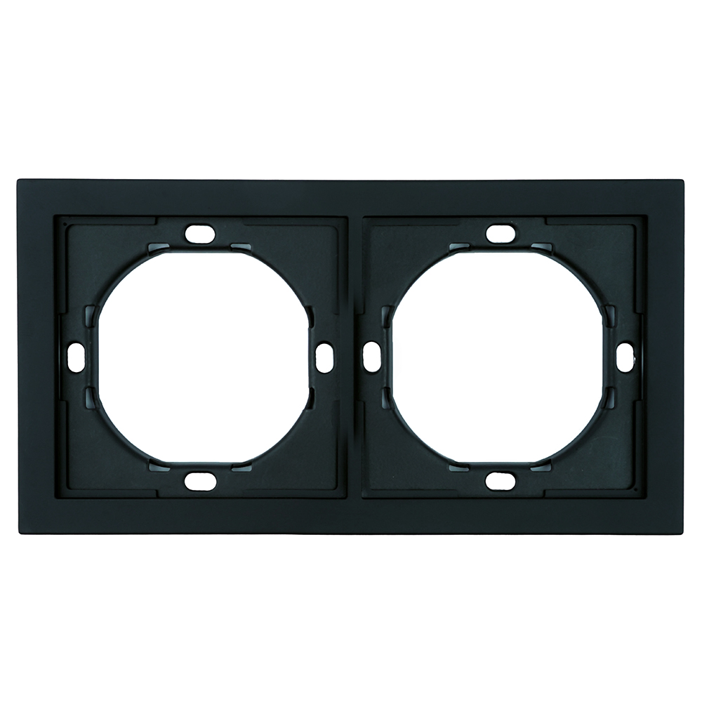 Рамка 2-местная, STEKKER, серия Мия, PFR00-3002-05, черный бархат от компании Stekker