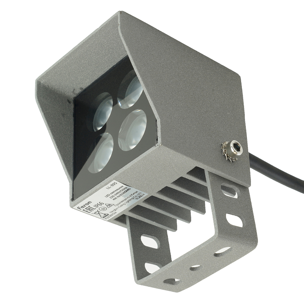 Светодиодный светильник ландшафтно-архитектурный Feron LL-895  AC220-240 4W 6400K IP66, квадрат