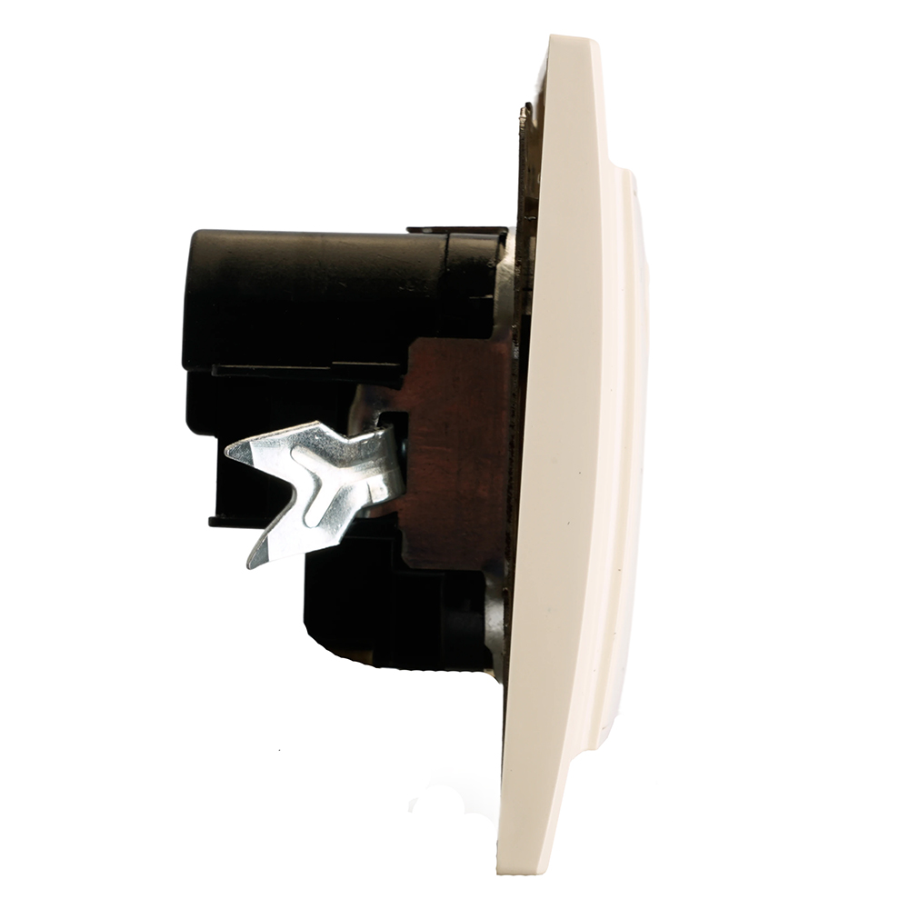 Розетка 1-местная с/з STEKKER, PST16-9016-02, 250В, 16А с USB+ type C, серия Эрна, слоновая кость