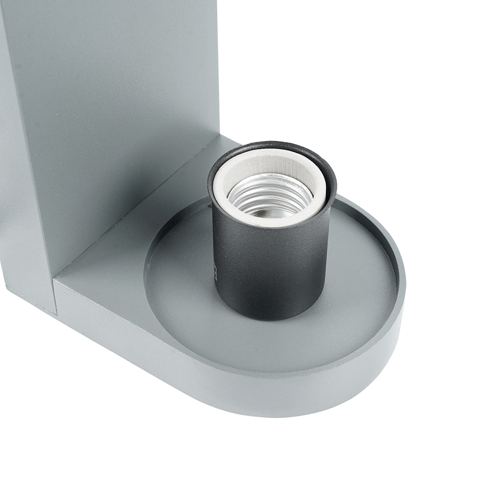 Светильник садово-парковый Feron DH1901, на стену, E27 230V, серый/зеркальный