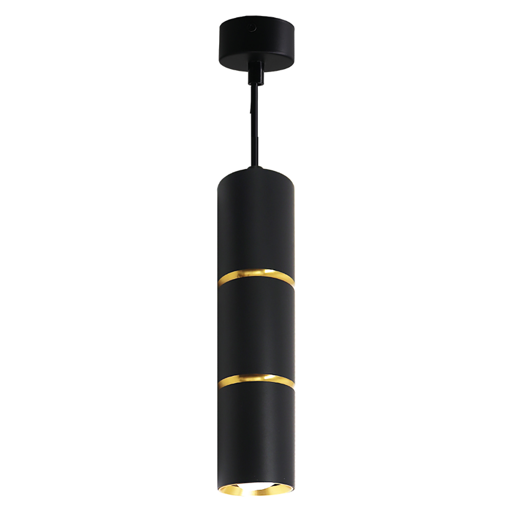 Светильник потолочный Feron ML1868 Barrel ZEN levitation на подвесе MR16 35W, 230V, чёрный, золото 