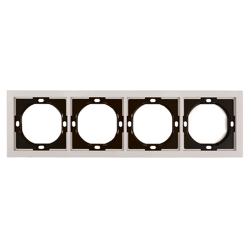 Рамка 4-местная, STEKKER, серия Мия, PFR00-3004-08, пудровый жемчуг