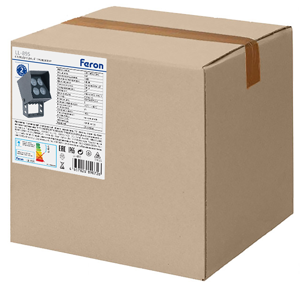 Светодиодный светильник ландшафтно-архитектурный Feron LL-895  AC220-240 4W 6400K IP66, квадрат