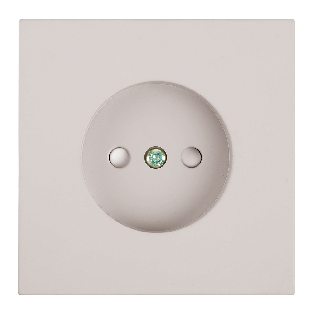 Розетка 1-местная с защитной шторкой (механизм), STEKKER, б/з, 250В, 16А, серия Мия, RST16-3109-08, пудровый жемчуг