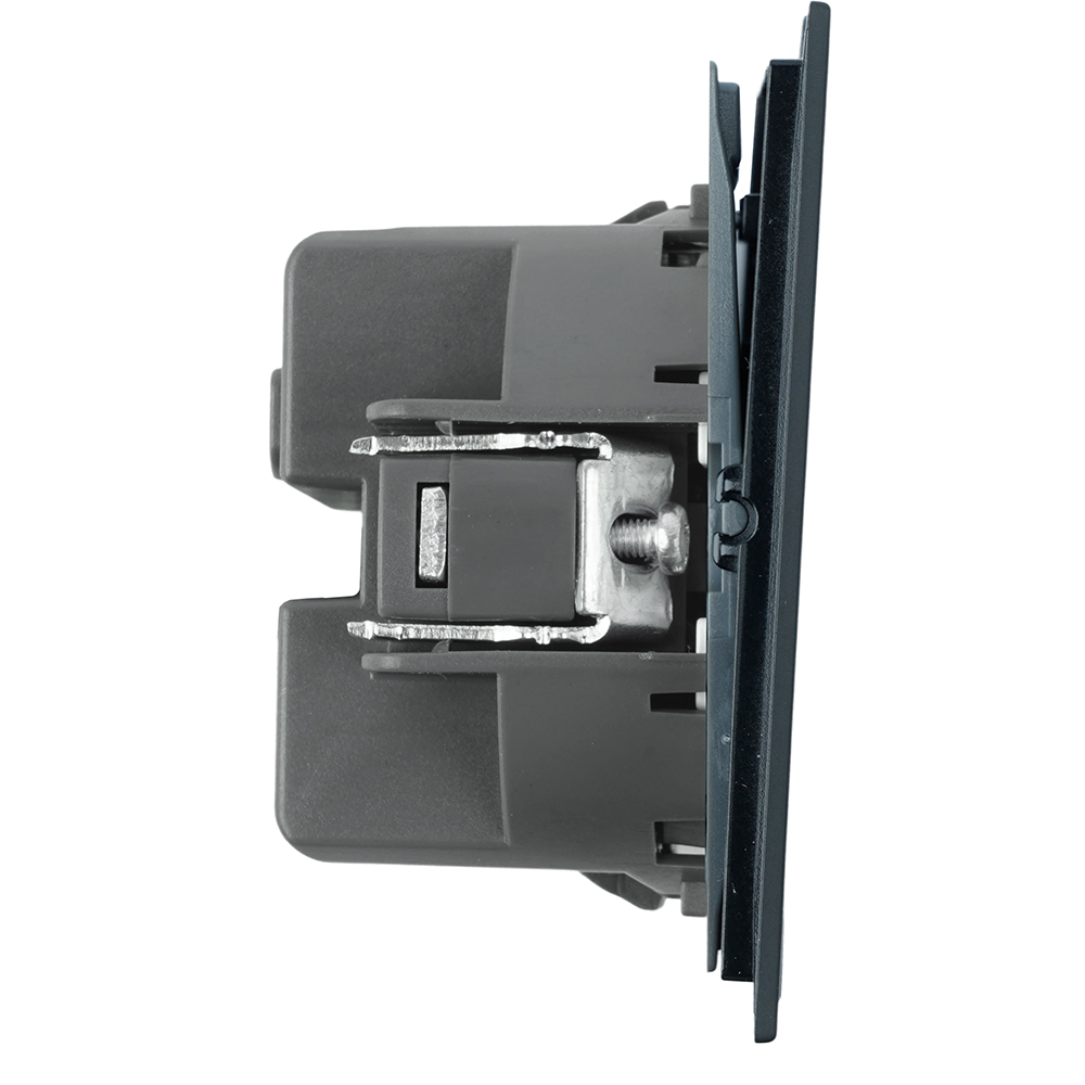 Переключатель 1-клавишный (механизм), STEKKER, 250В, 10A, серия Мия, RSW10-3105-05, черный бархат