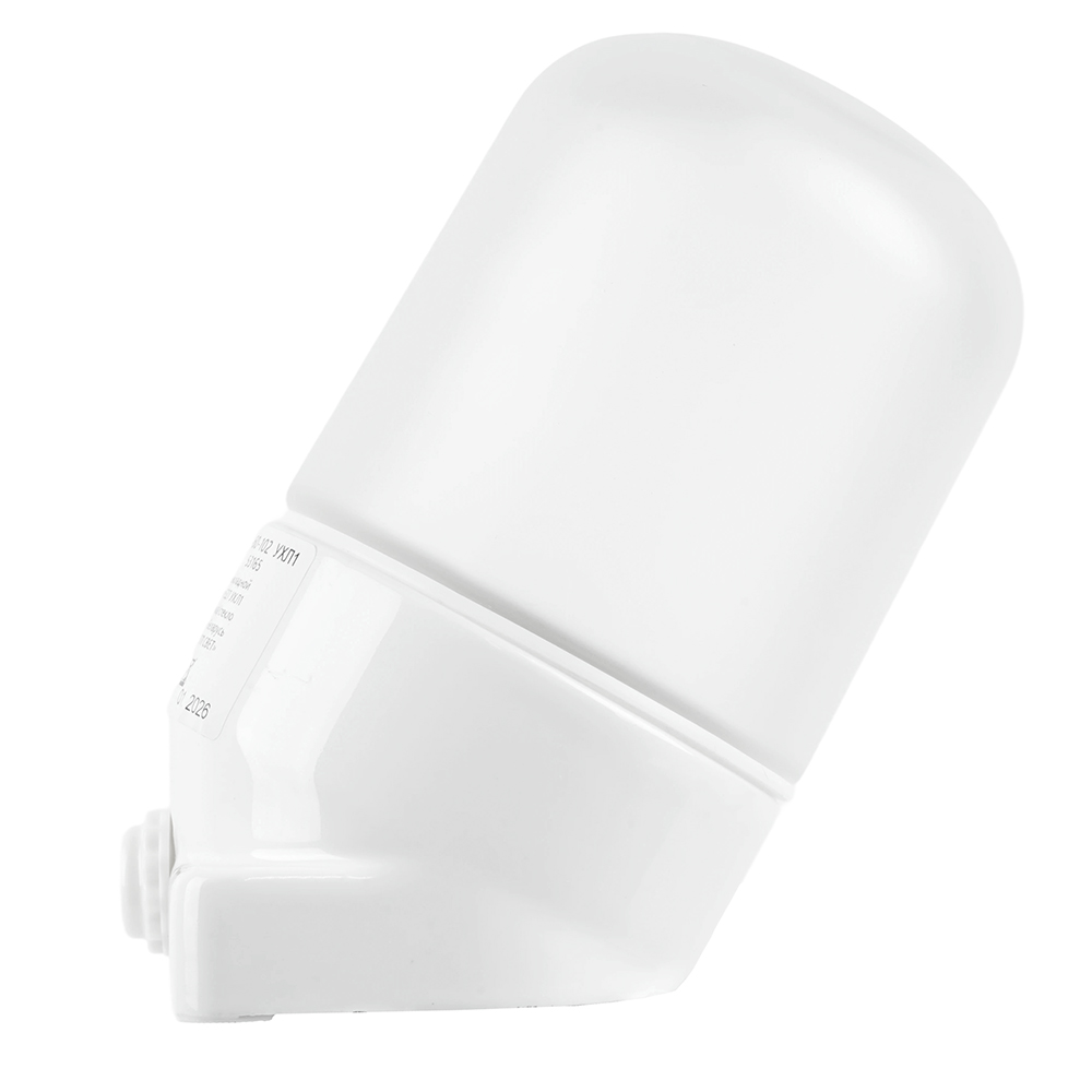 Светильник НББ 01-60-102 129х152х89мм, E27 max 60Вт, наклонный керам. корпус, стекло, IP65, белый