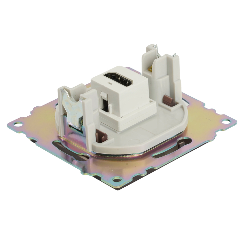 Розетка HDMI 2.1, Type A (механизм), STEKKER GLS00-7118-04, серия Катрин, шоколад