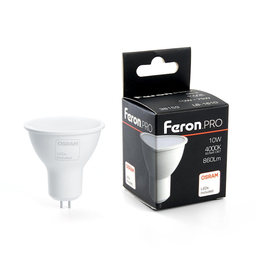Лампа светодиодная Feron.PRO LB-1610 MR16 G5.3 10W 175-265V 4000K