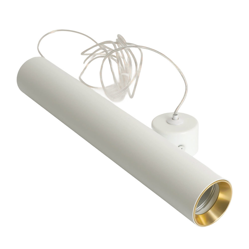 Светильник потолочный Feron ML1018 Barrel levitation на подвесе MR11 35W 230V, белый + золото 40*250