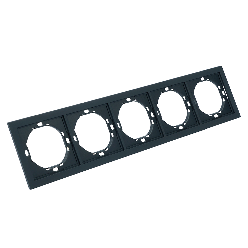 Рамка 5-местная, STEKKER, серия Мия, PFR00-3005-05, черный бархат от компании Stekker