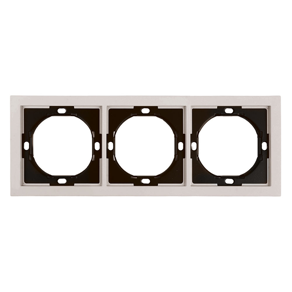 Рамка 3-местная, STEKKER, серия Мия, PFR00-3003-08, пудровый жемчуг от компании Stekker