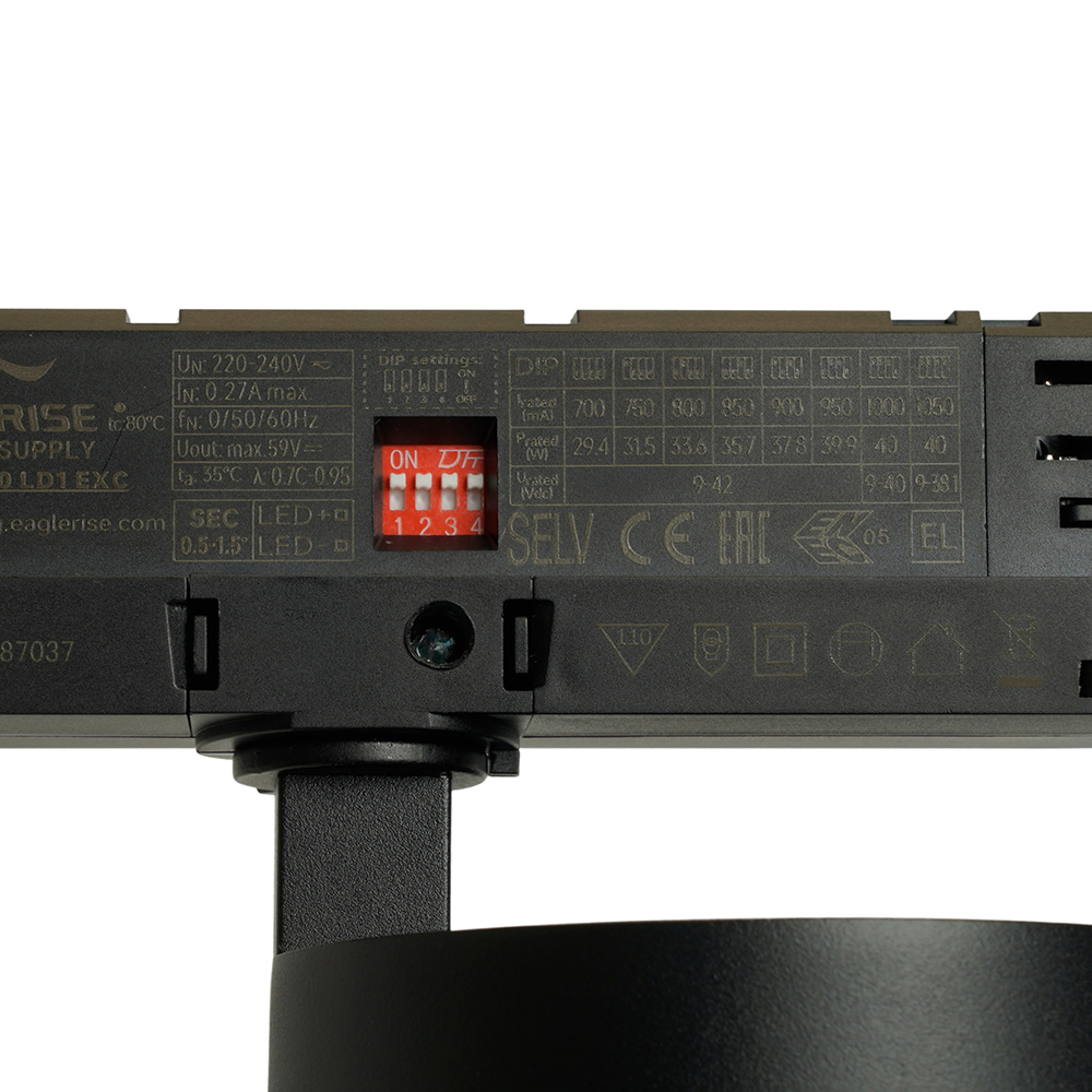 Светодиодный светильник Feron TR Reflex трековый на шинопровод 40W, 3500 Lm, 4000К, 36 градусов, черный, 3х фазный с функцией выбора мощности