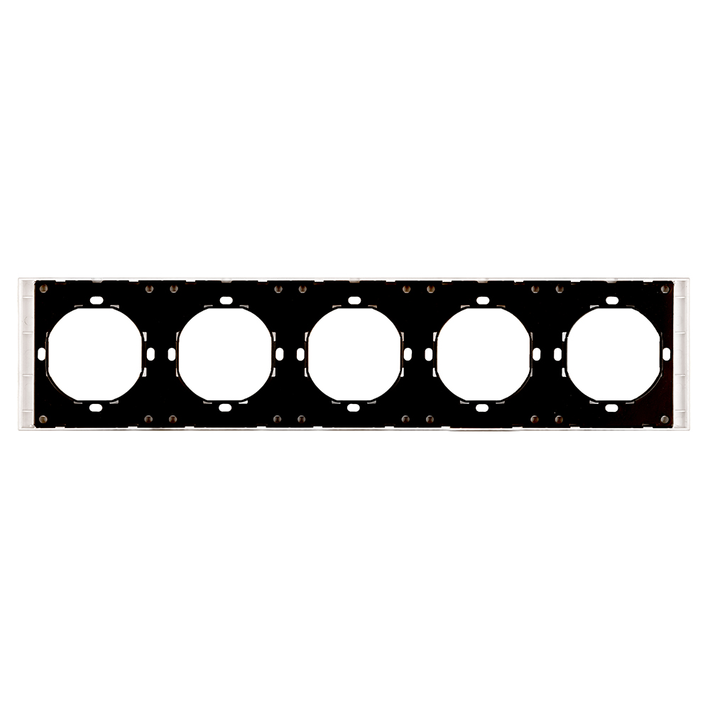 Рамка 5-местная, STEKKER, серия Мия, PFR00-3005-01, белая магнолия