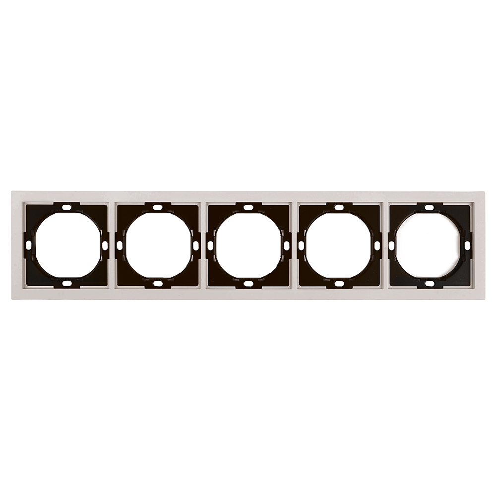 Рамка 5-местная, STEKKER, серия Мия, PFR00-3005-08, пудровый жемчуг