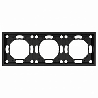 Рамка STEKKER, PFR00-5003-05 3-местная, серия Эмили, черный уголь, soft touch 49860