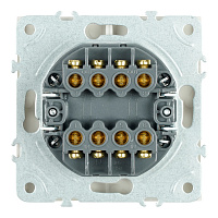 Переключатель перекрестный 2-клавишный (механизм), STEKKER, 250В, 10А, серия Эмили, RSW10-5111-08, кашемир, soft touch 50165