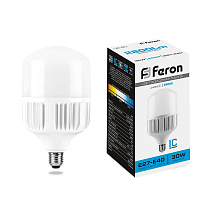 Лампа светодиодная Feron LB-65 E27-E40 30W 175-265V 6400K 25537 Лампа светодиодная Feron LB-65 E27-E40 30W 175-265V 6400K 25537
