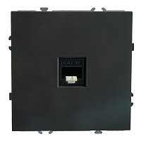 Розетка компьютерная 1-местная RJ-45 (механизм), STEKKER, серия Эмили, RST00-5117-05, черный уголь, soft touch  49847 Розетка компьютерная 1-местная RJ-45 (механизм), STEKKER, серия Эмили, RST00-5117-05, черный уголь, soft touch  49847