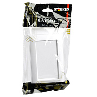 Рамка  2-местная (без перемычки),  пластик, STEKKER, PFR00-7012-01, серия Катрин, белый 50050