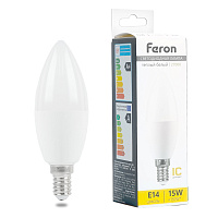 Лампа светодиодная Feron LB-980 Свеча E14 15W 175-265V 2700K 52072