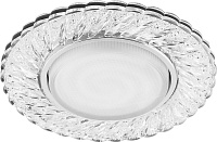 Светильник встраиваемый с белой LED подсветкой Feron CD4021 потолочный GX53 без лампы прозрачный 41294 Светильник встраиваемый с белой LED подсветкой Feron CD4021 потолочный GX53 без лампы прозрачный 41294