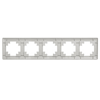 Рамка STEKKER, PFR00-7004-03 4-местная, пластик, серия Катрин, серебро 39800 Рамка STEKKER, PFR00-7004-03 4-местная, пластик, серия Катрин, серебро 39800