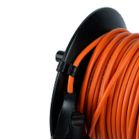 Удлинитель на пластиковой катушке Stekker STD02-11-30 (UG), 30м, 1гнездо с/з 3*1, оранжевый, серия Standart 39635