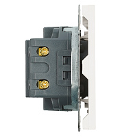 Розетка 2-местная USB + Type C (механизм), STEKKER, 250В, 20W, серия Эмили, RST10-5115-01, белый фарфор, soft touch  49879