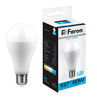 Лампа светодиодная Feron LB-98 Шар E27 20W 175-265V 6400K 25789 Лампа светодиодная Feron LB-98 Шар E27 20W 175-265V 6400K 25789