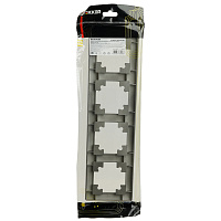 Рамка STEKKER, PFR00-7004-06 4-местная, пластик, серия Катрин, графит 39810 Рамка STEKKER, PFR00-7004-06 4-местная, пластик, серия Катрин, графит 39810